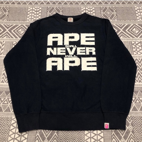 A Bathing Ape Bape ASNKA Swarovski Crewneck Size Tall - Picture 1 of 7